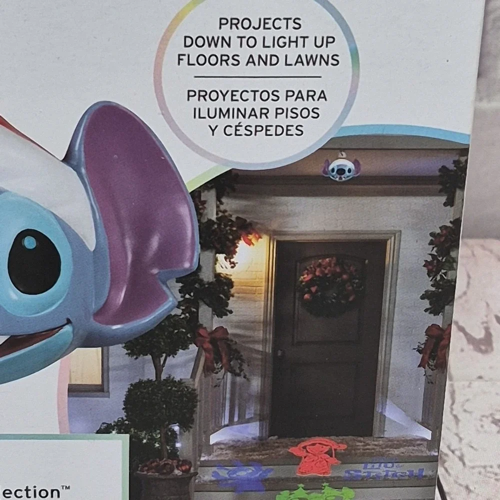 Disney Magic Holiday Stitch Whirl-a-Motion Hanging Projection Ornament NEW